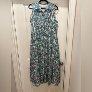 Boutique Floral Printed Sleeveless Dress with pockets - Large